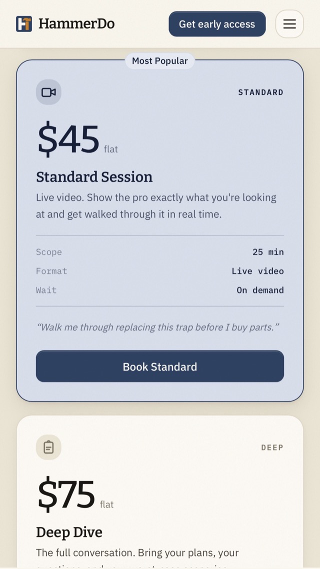 Pricing that fits a thumb